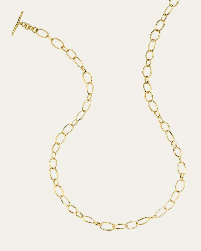 Small Scultura Link Necklace in 18K Gold